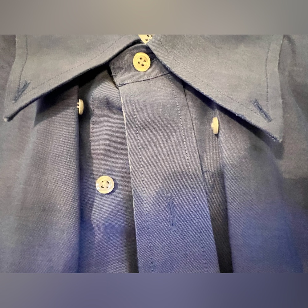 Brooks Brothers 346 Solid Blue Solid Non Iron Dre… - image 5